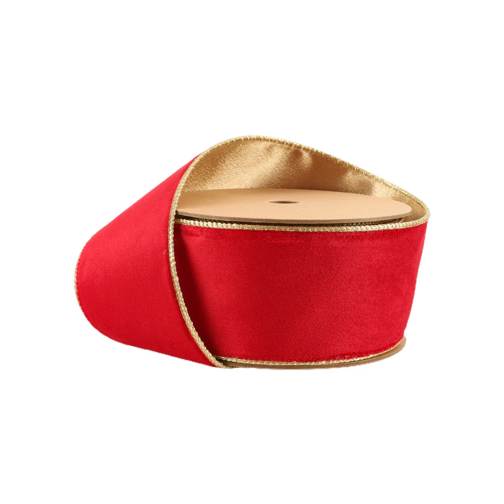 Red/Gold Velvet Ribbon
