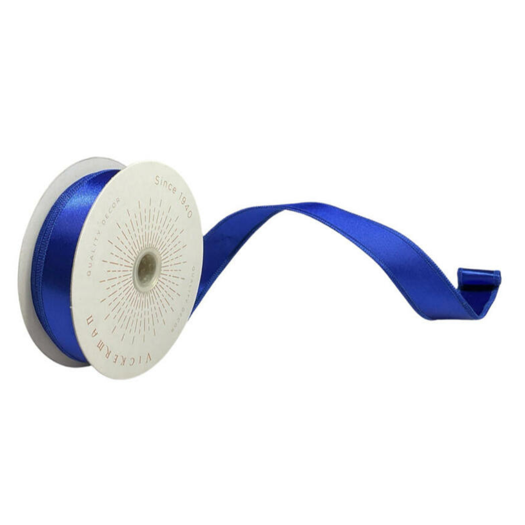 Blue Satin Fused Ribbon