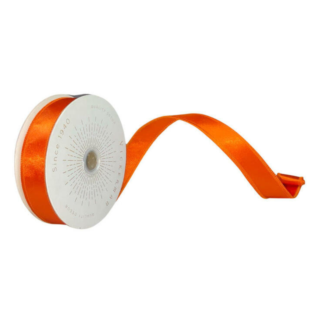 Orange Satin Fused Ribbon