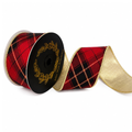 2.5" John Mark Burgundy Plaid Ribbon