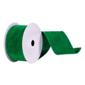 2.5" x 10 Yards Green Suede Ribbon