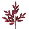 22" Burgundy Glitter Bay Leaf