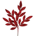 22" Red Glitter Bay Leaf