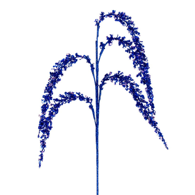 Blue Glitter Setaria Spray