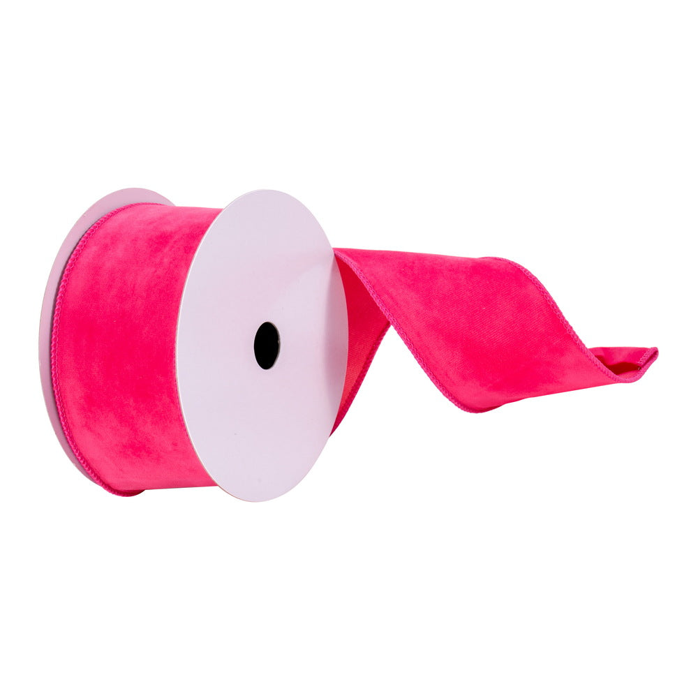 2.5" x 10 Yards Pink Suede Ribbon