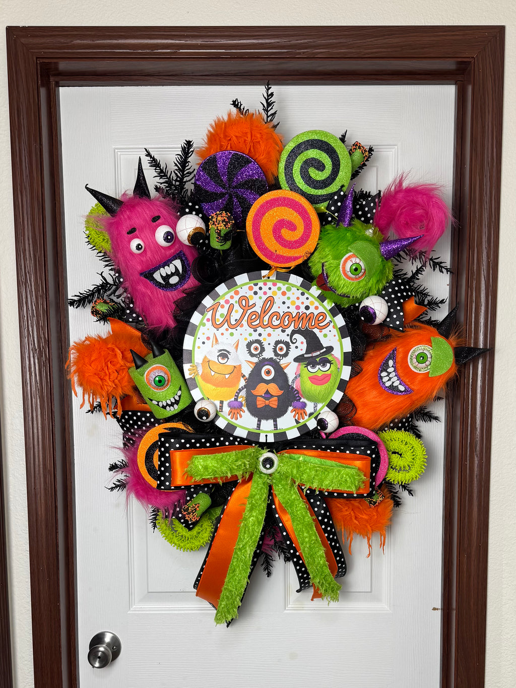 Halloween Monster Wreath