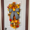 30” Fall Sunflower Door Swag
