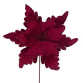 XL Burgundy Velvet Poinsettia