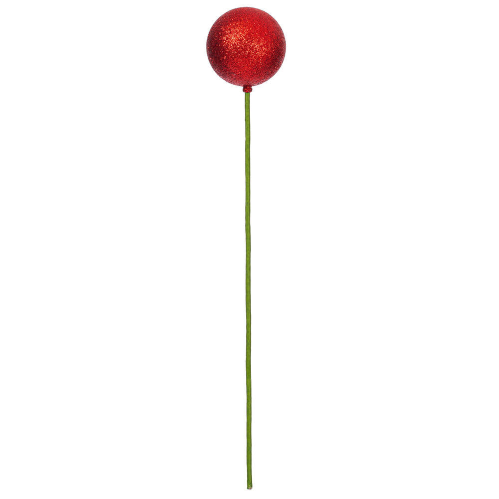 Red Glitter Ball Pick