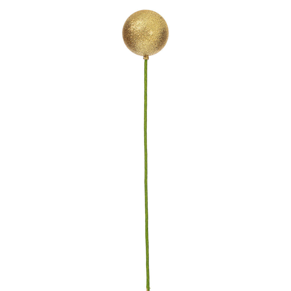 Gold Glitter Ball Pick
