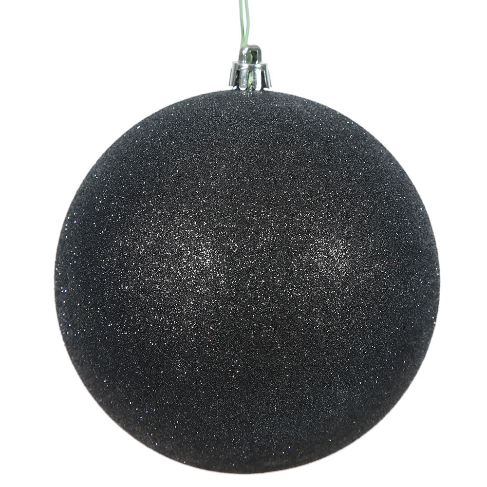 6” Black Glitter Ball