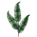 Green Glitter Feather Fern Spray
