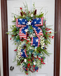 36" Patriotic Floral Swag