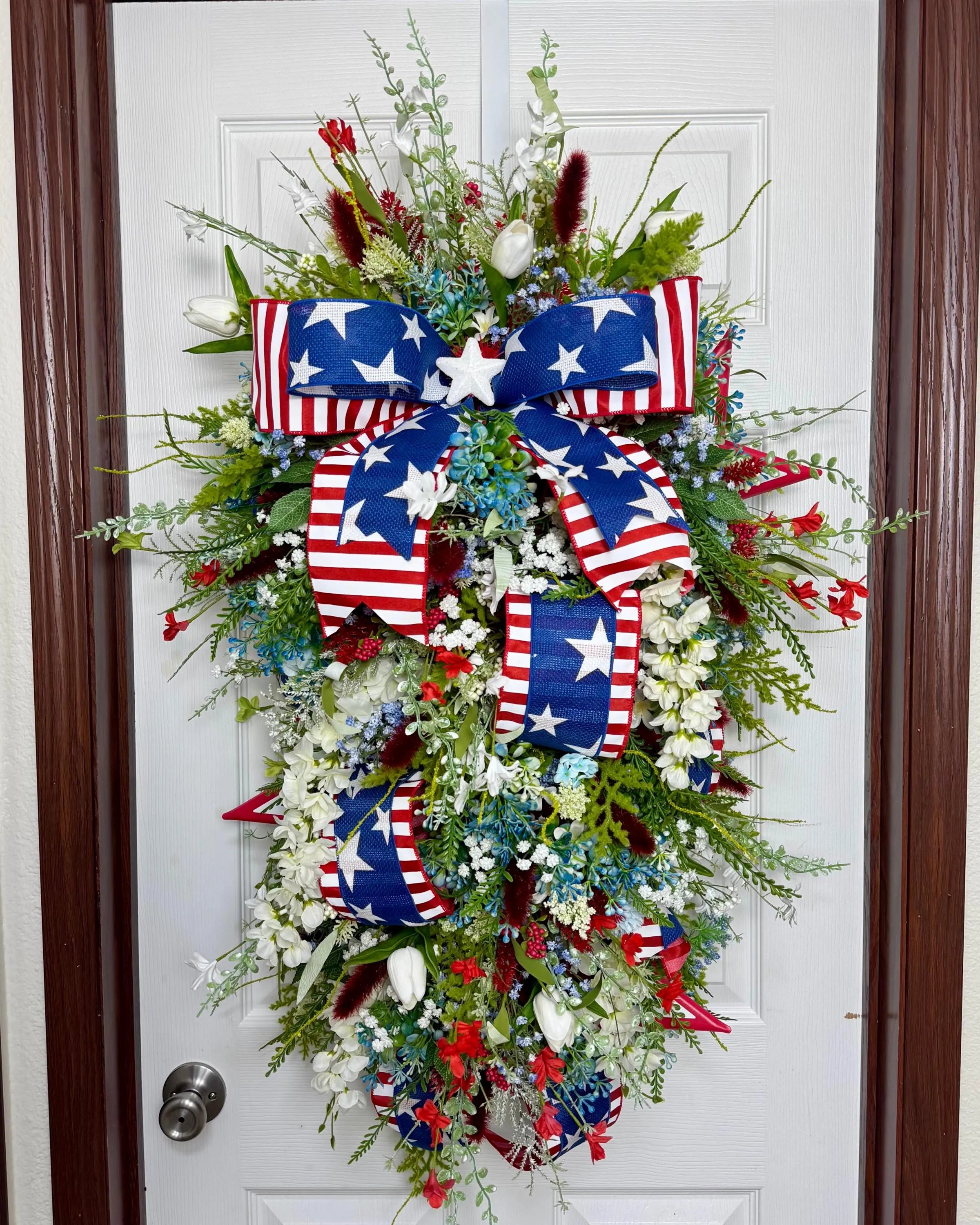 36" Patriotic Floral Swag