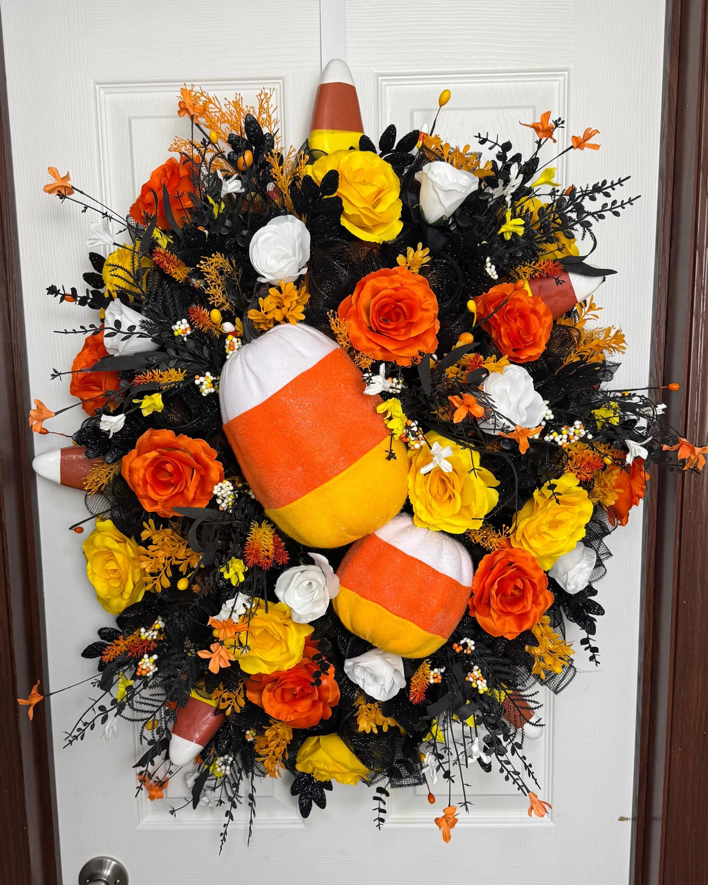 24" Halloween Candy Corn Wreath