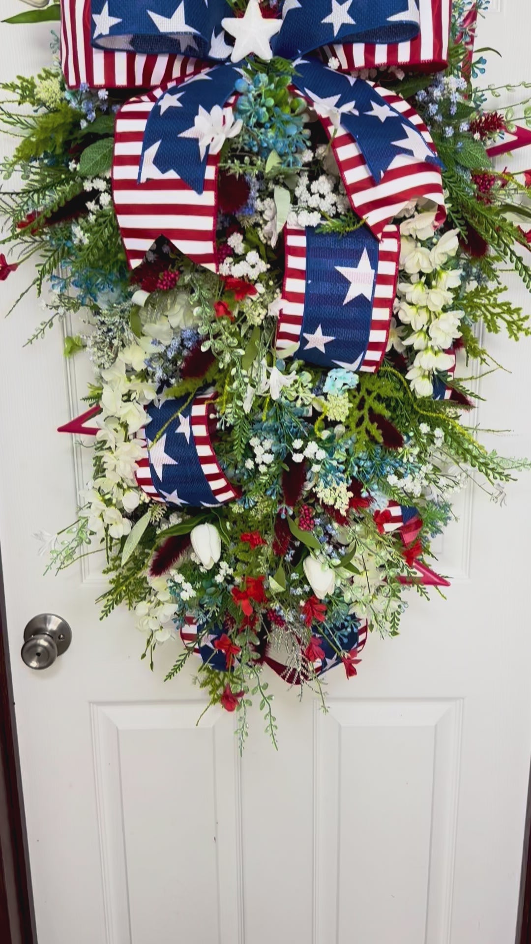 38" Patriotic Door Swag