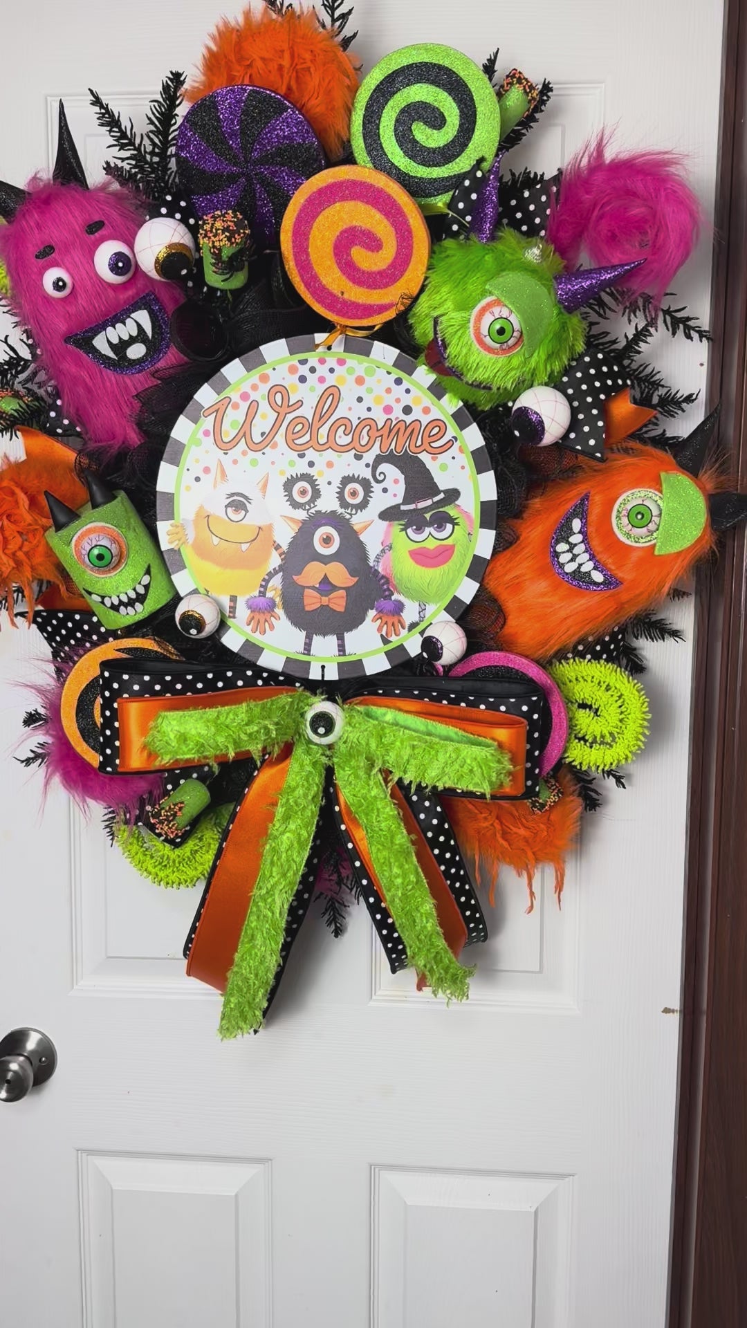Halloween Monster Wreath