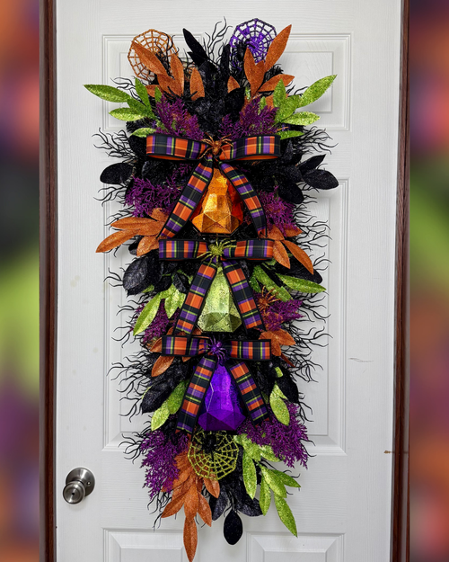 36" Halloween Jewel Door Swag